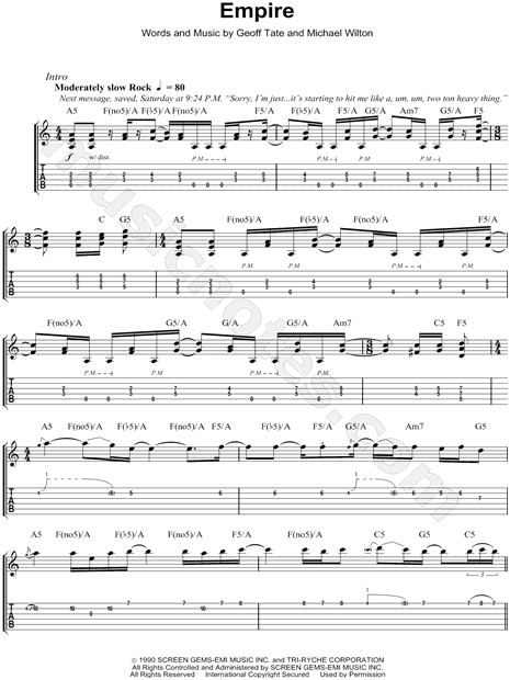 Queensryche Guitar Songbook Pdf Free
